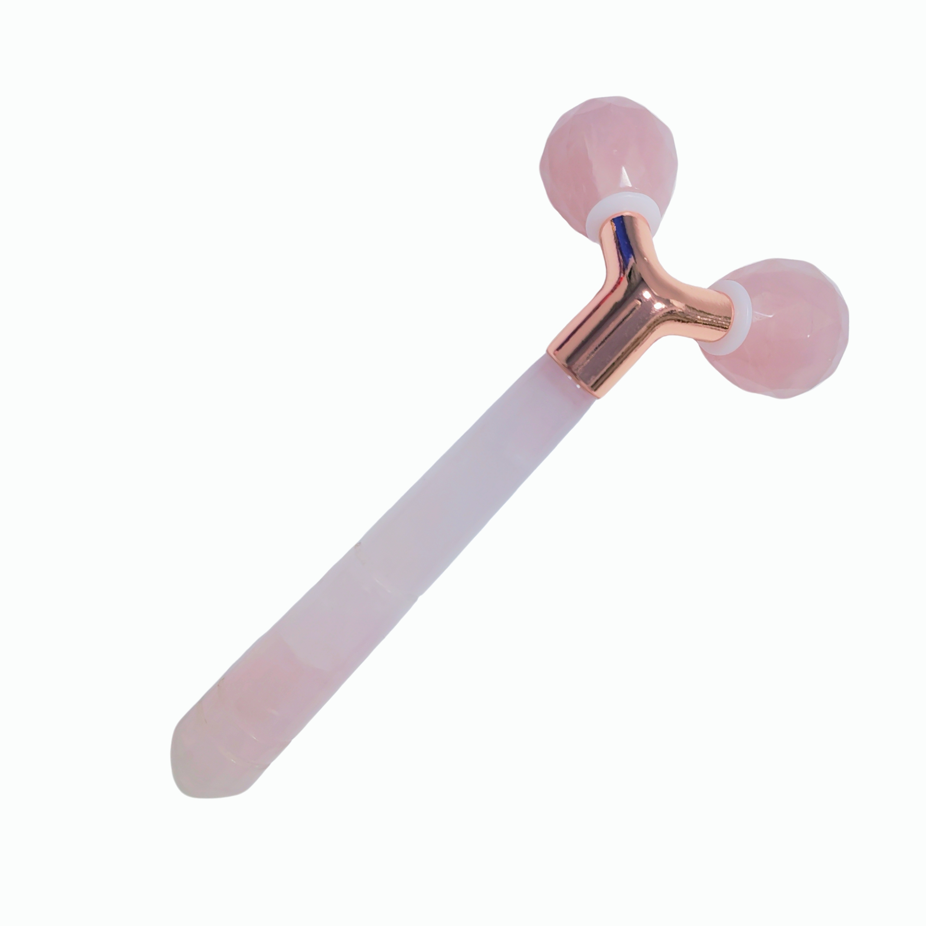 China Factory Custom Made Face Sculpting Slimming 3D Y Shape Rose Quartz Facial Roller Natural Crystal Anti-Aging Face Lifting Massager