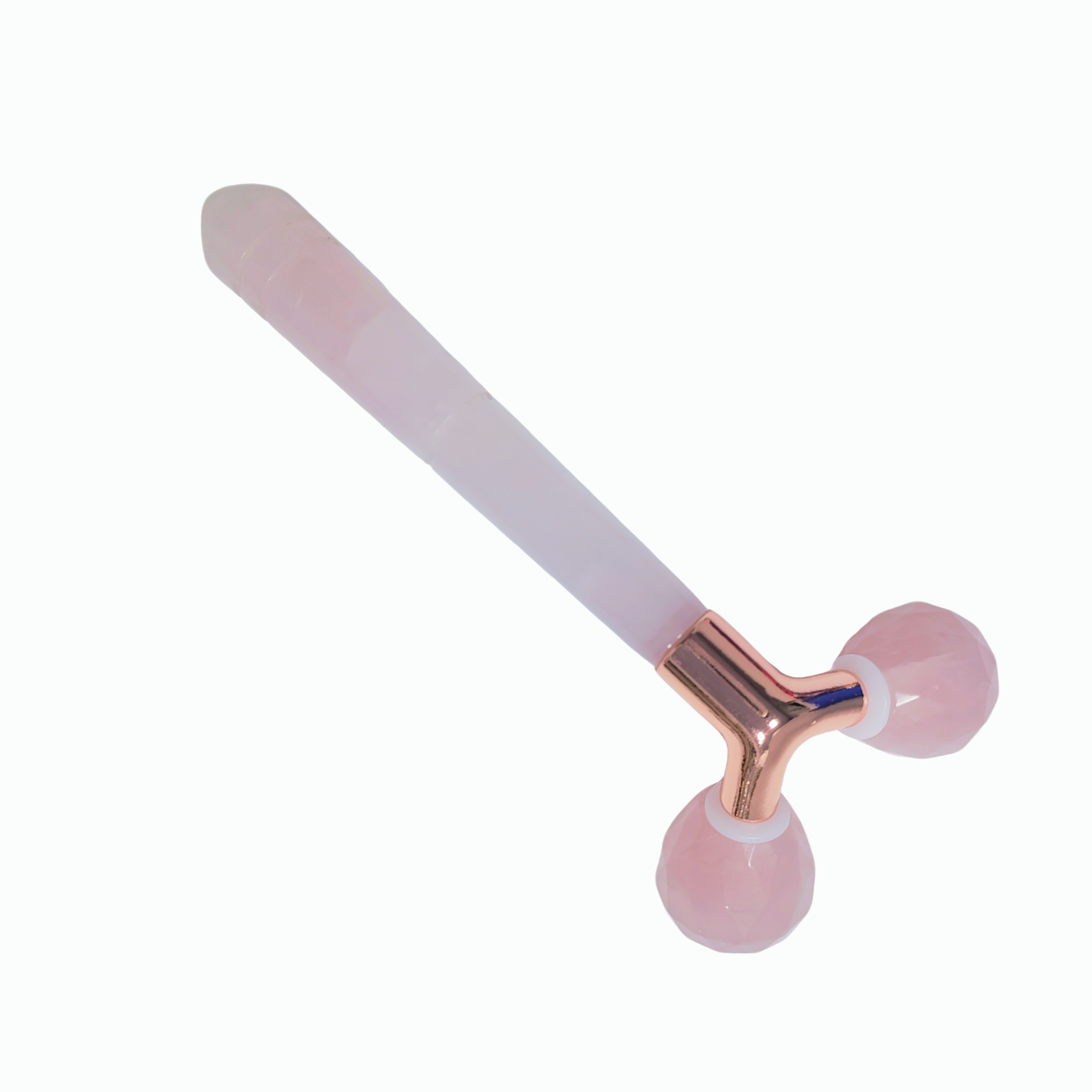 China Factory Custom Made Face Sculpting Slimming 3D Y Shape Rose Quartz Facial Roller Natural Crystal Anti-Aging Face Lifting Massager