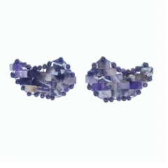 Small Size Wholesale Hand-woven Hand-knitted Natural Amethyst Eye Mask Cold Massage Stone for Eye Relaxation