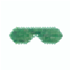OEM Beauty Promotional Present Handmade Cooling Eye Cover Wholesale Mini Aventurine Jade Crystal Eye Mask to Reduce Eye Swelling