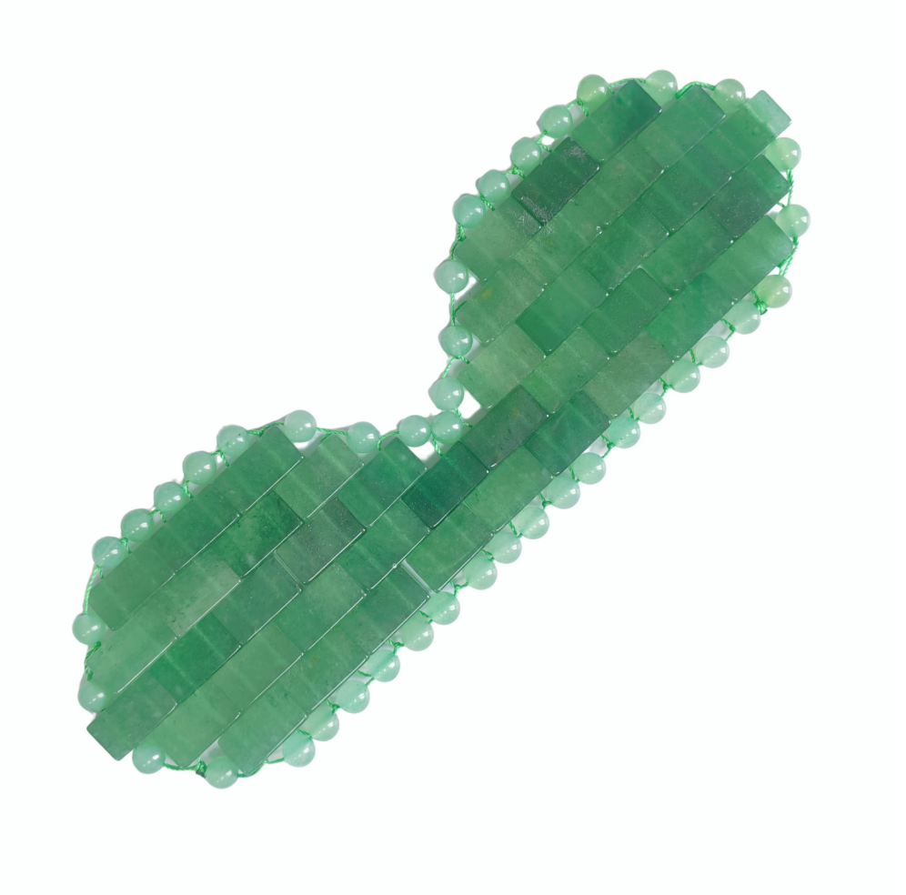 OEM Beauty Promotional Present Handmade Cooling Eye Cover Wholesale Mini Aventurine Jade Crystal Eye Mask to Reduce Eye Swelling
