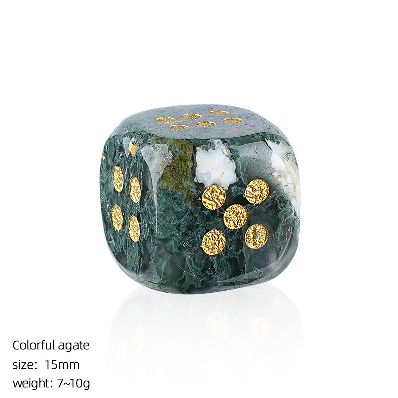 Made in China Factory wholesale custom Premium Leisure & Entertainment Products square die Hand Carved natural jade stone dice for board game