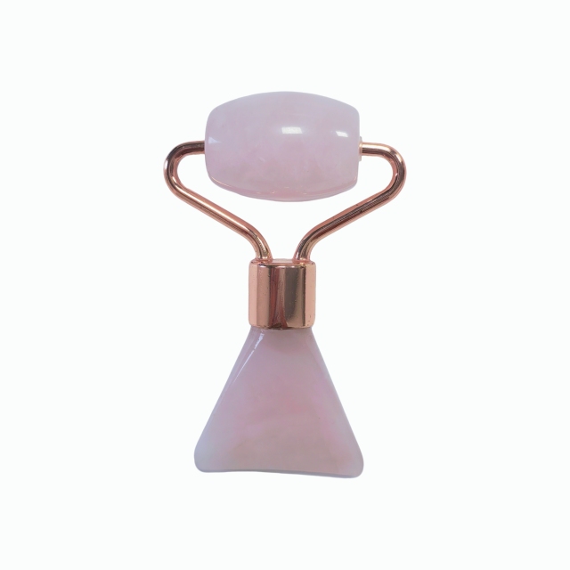 Chinese Factory Mini Size Skin Care Face Lifting Beauty Tools Fish Tail Shaped Rose Quart Jade Roller and Gua Sha