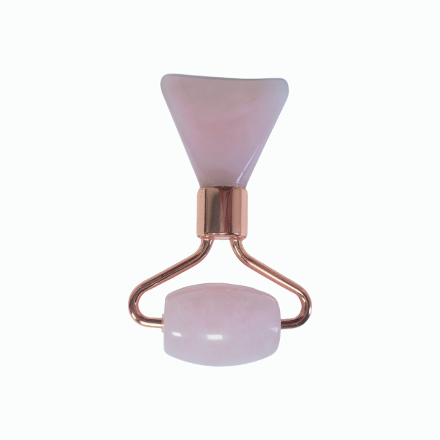 Chinese Factory Mini Size Skin Care Face Lifting Beauty Tools Fish Tail Shaped Rose Quart Jade Roller and Gua Sha