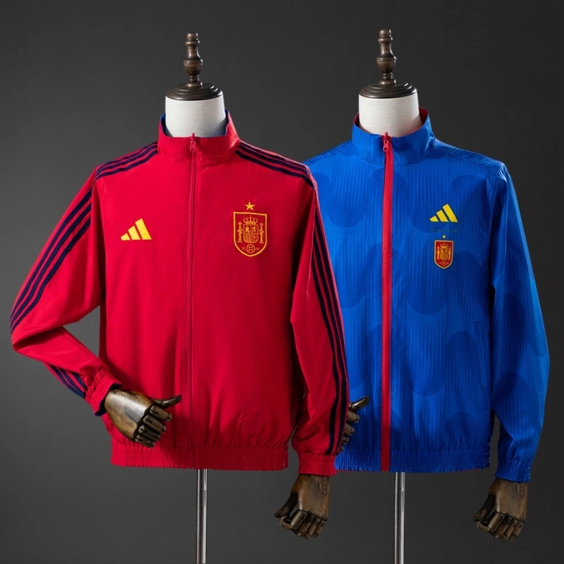 2026 SPAIN REVERSIBLE JACKET WINDBREAKER - RED & BLUE