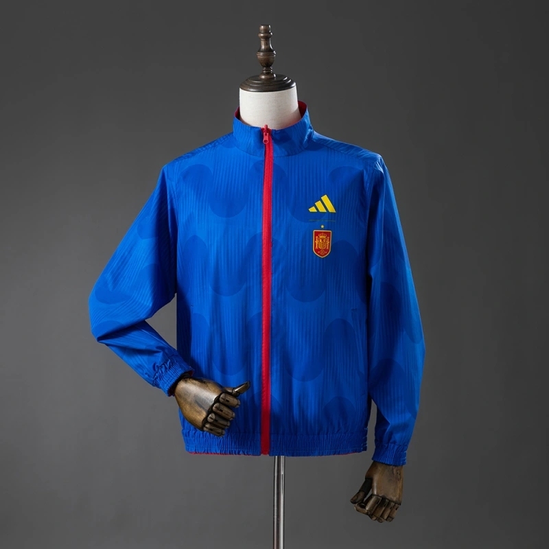 2026 SPAIN REVERSIBLE JACKET WINDBREAKER - RED & BLUE