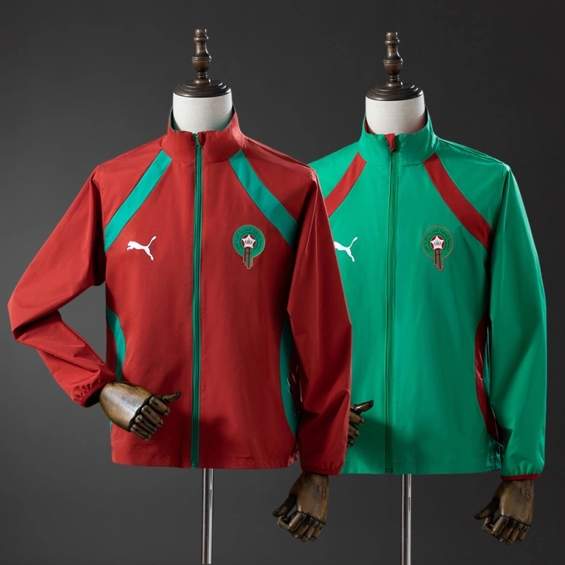 2026 MOROCCO REVERSIBLE JACKET WINDBREAKER - RED & GREEN