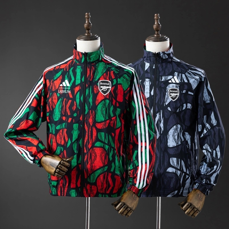 2025-26 ARSENAL REVERSIBLE JACKET WINDBREAKER - RED & BLACK