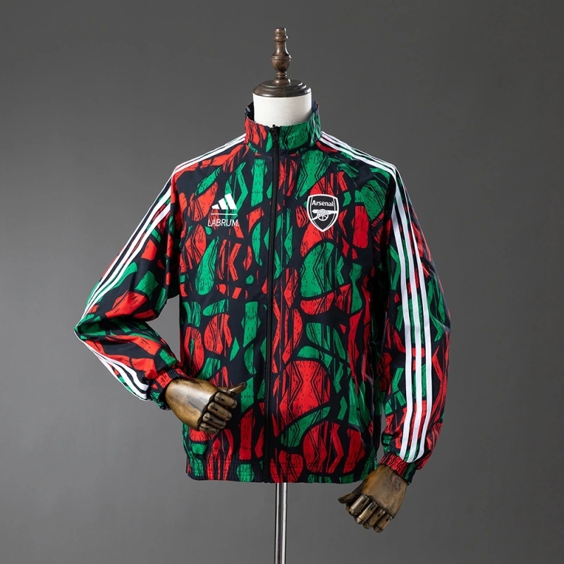 2025-26 ARSENAL REVERSIBLE JACKET WINDBREAKER - RED & BLACK