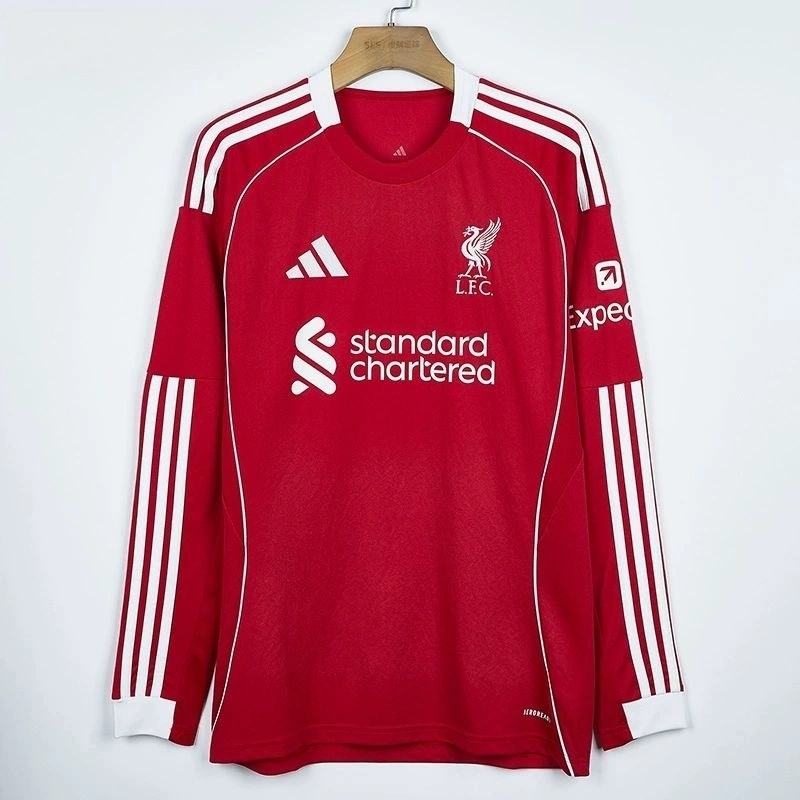 2025-26 LIVERPOOL HOME LONG SLEEVED FAN VERSION
