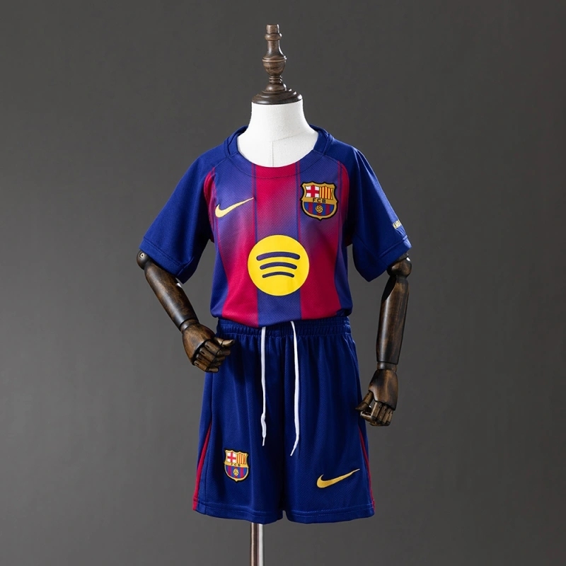 2025-26 BARCELONA HOME MEN AND KIDS KIT