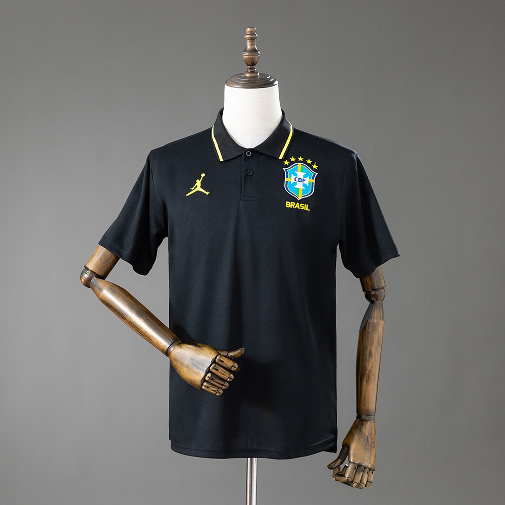 BRAZIL 2026 POLO BLACK JERSEY