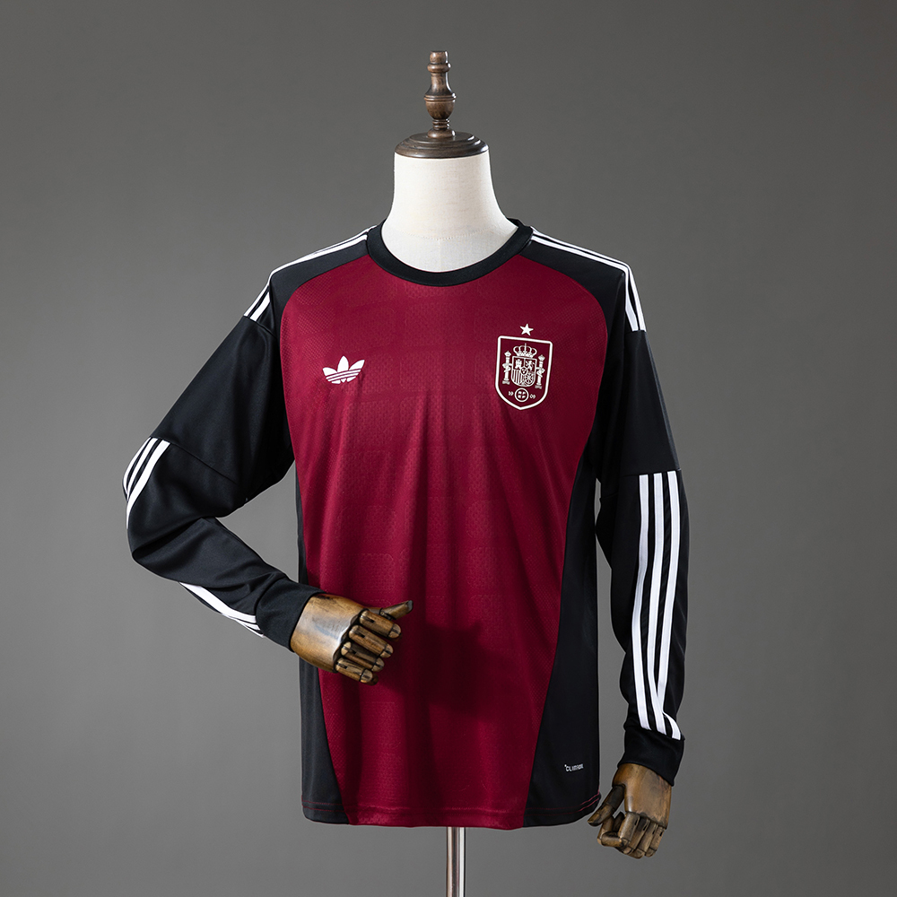 2026 SPAIN GOALKEEPER JERSEY RED LONG SLEEVE( FAN VERSION)