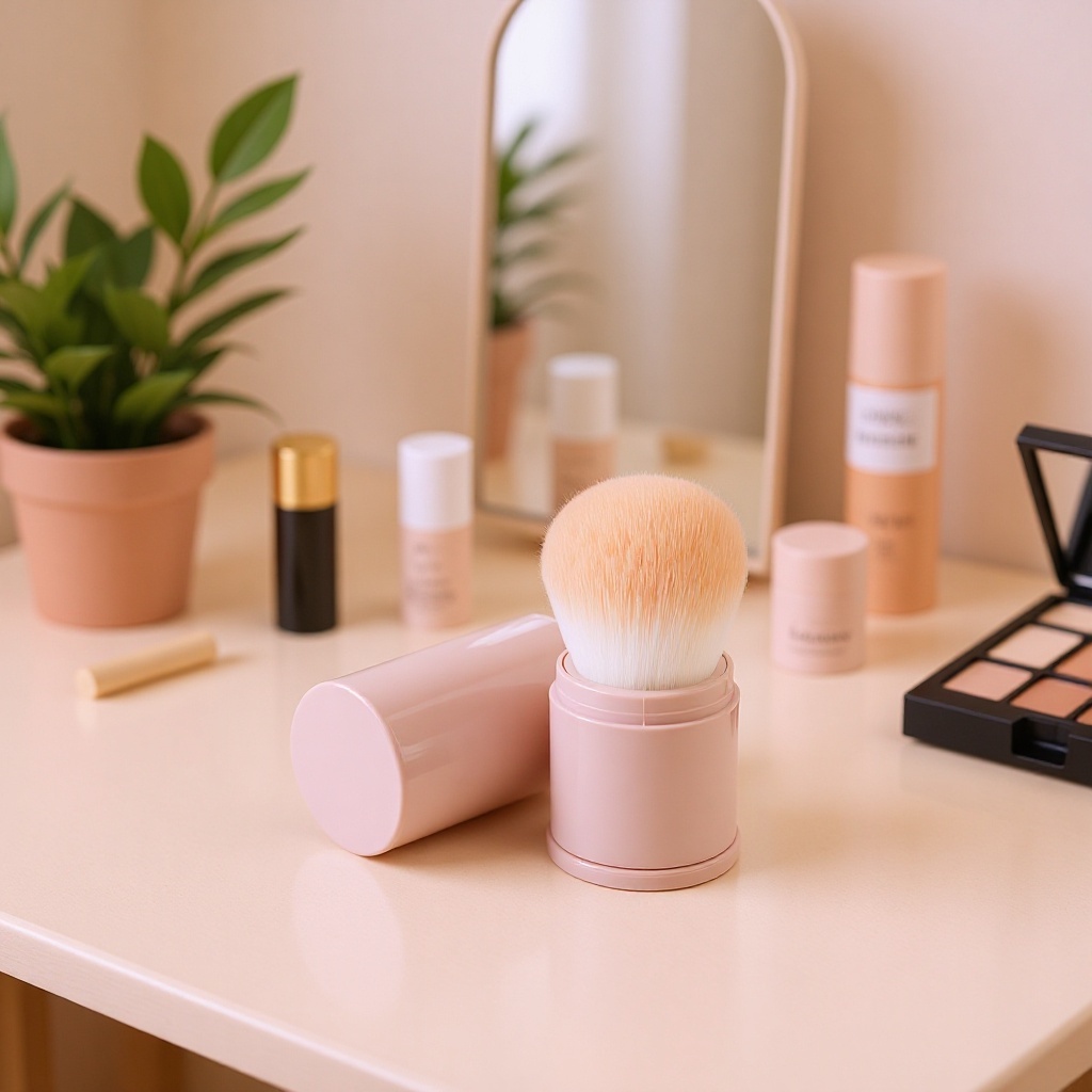 Powder brush, blush brush, makeup brush, cross-border cross-border mushroom-head soft bristle multi-functional makeup tool, portable.