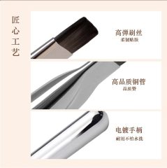 Korean flat-top foundation brush, flat brush, makeup brush tool, concealer puff, makeup base, liquid foundation.