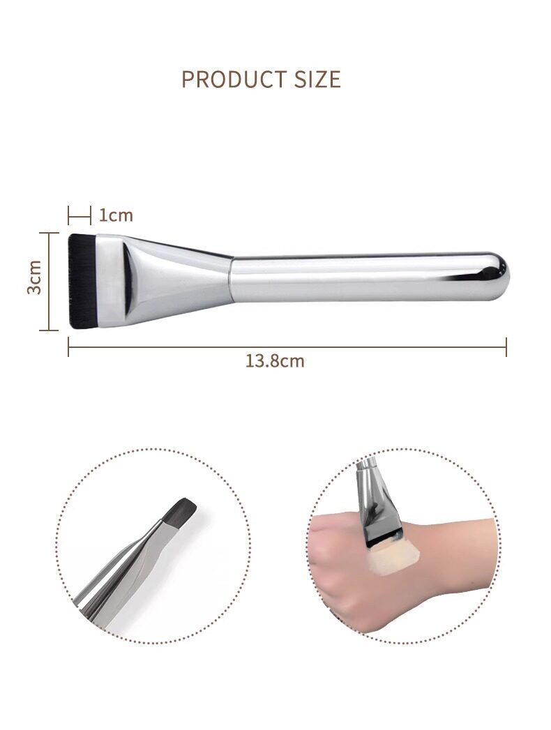 Korean flat-top foundation brush, flat brush, makeup brush tool, concealer puff, makeup base, liquid foundation.