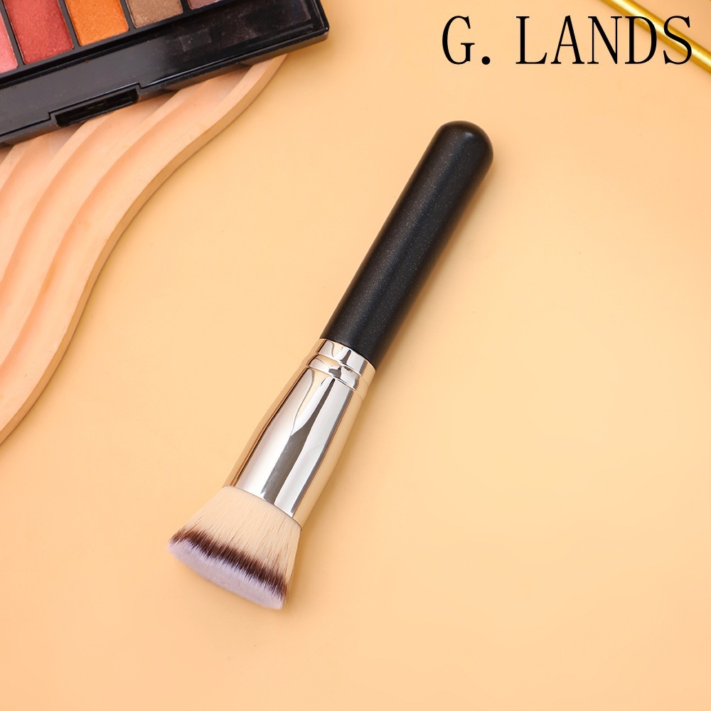 Single makeup brush, loose powder, contouring powder, foundation, eyeshadow, eyebrow comb, highlighter, setting powder, multi-functional, nylon bristles, portable.