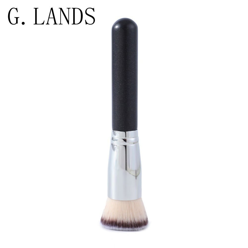 Single makeup brush, loose powder, contouring powder, foundation, eyeshadow, eyebrow comb, highlighter, setting powder, multi-functional, nylon bristles, portable.