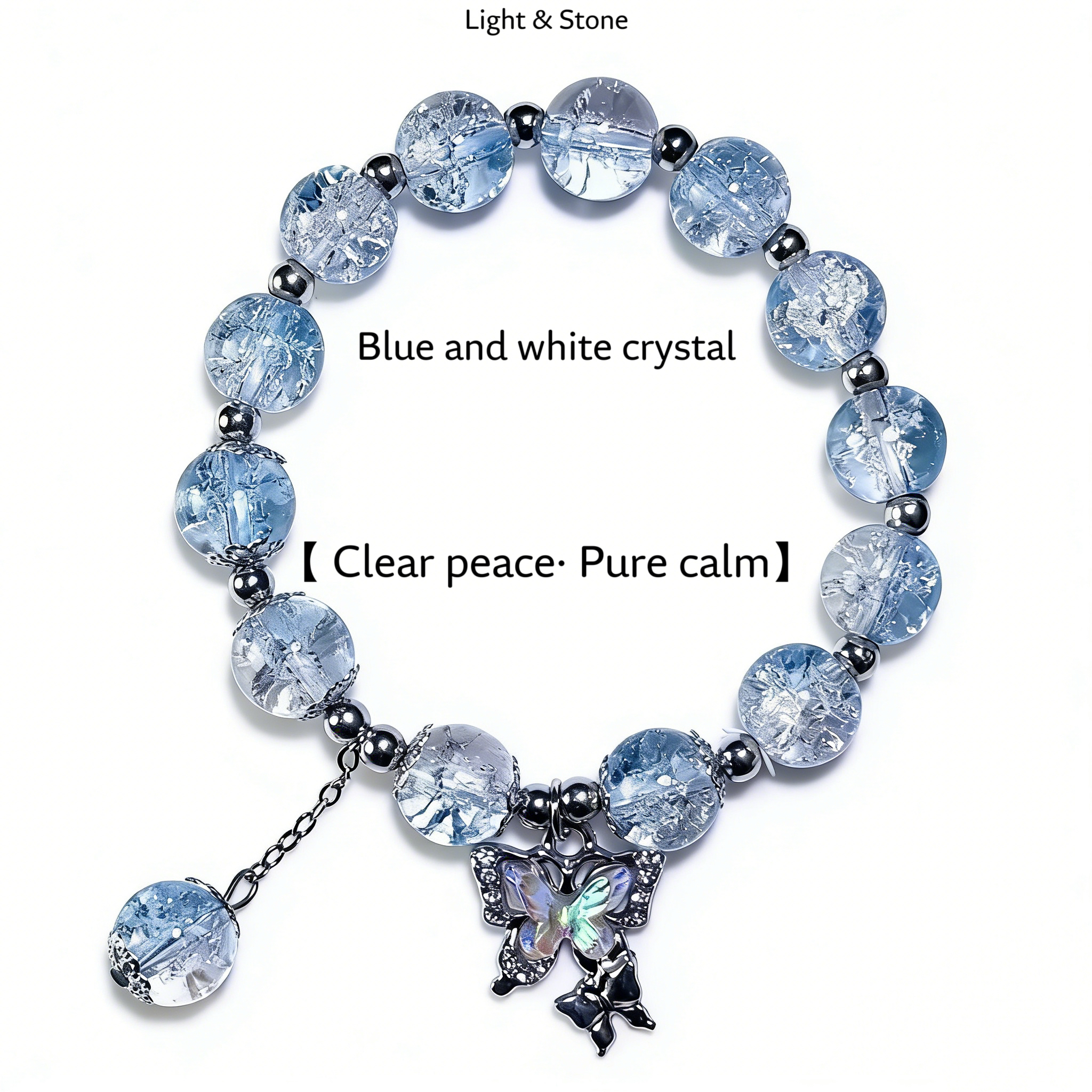 Where Sky Meets Sea: The Gentle Embrace of Blue & White Crystal