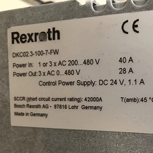 Rexroth DKC02.3-100-7-FW DKCXX.3-100-7 Servo Drive Amplifier
