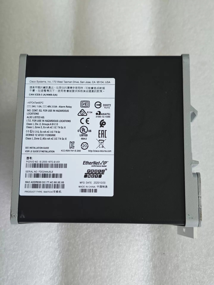 Cisco IE-2000-16TC-B V01 Industrial Ethernet Switch
