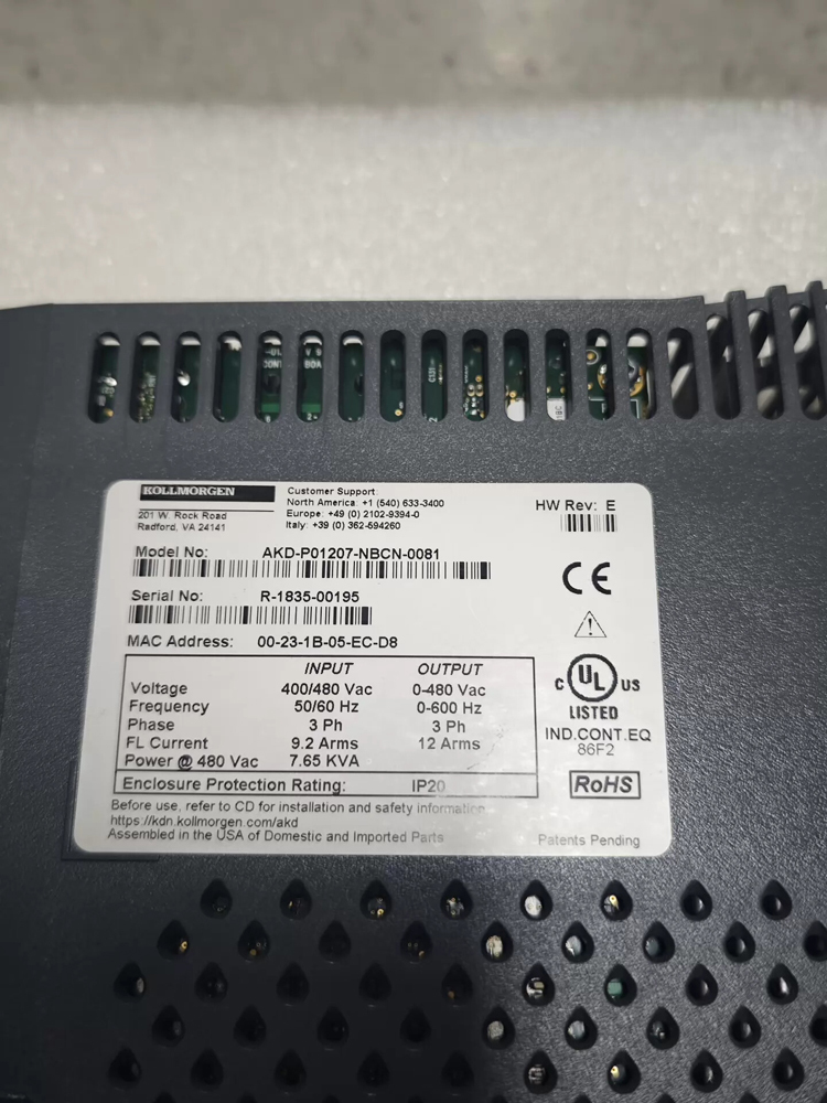 Kollmorgen AKD-P01207-NBCN-0081 AC Servo Drive