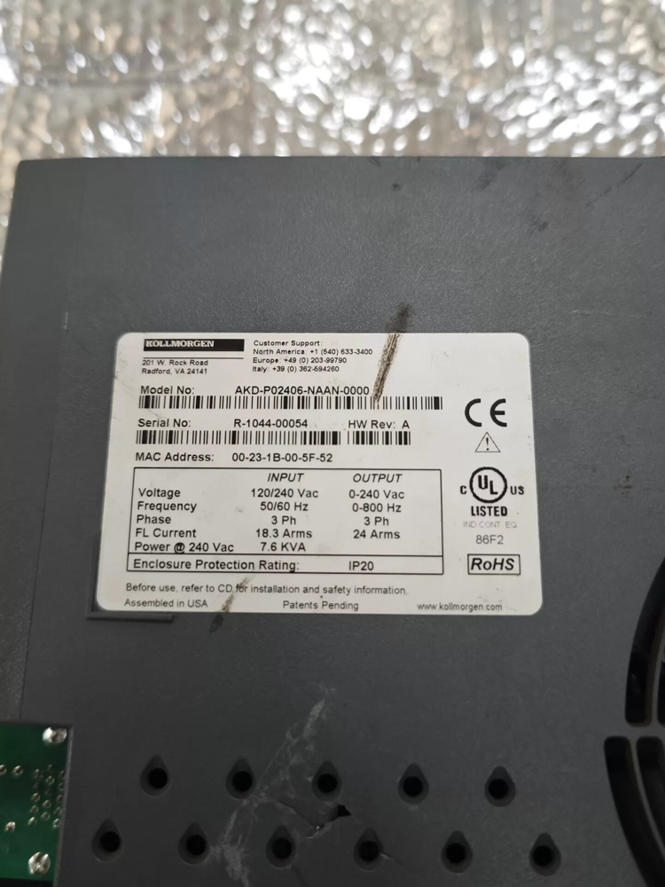 Kollmorgen AKD-P02406-NAAN-0000 AC Servo Drive