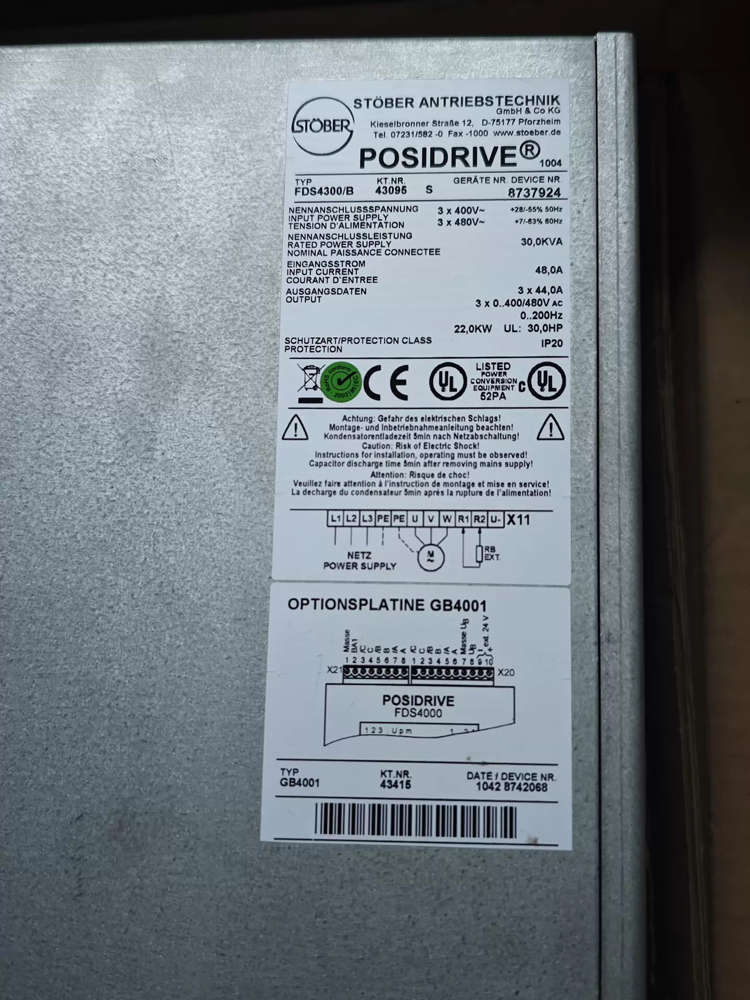 STOBER FDS4300/B POSIDRIVE Servo Drive