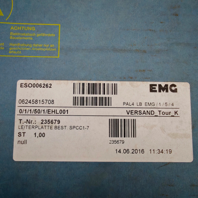 EMG SPCC1-7 Control Board