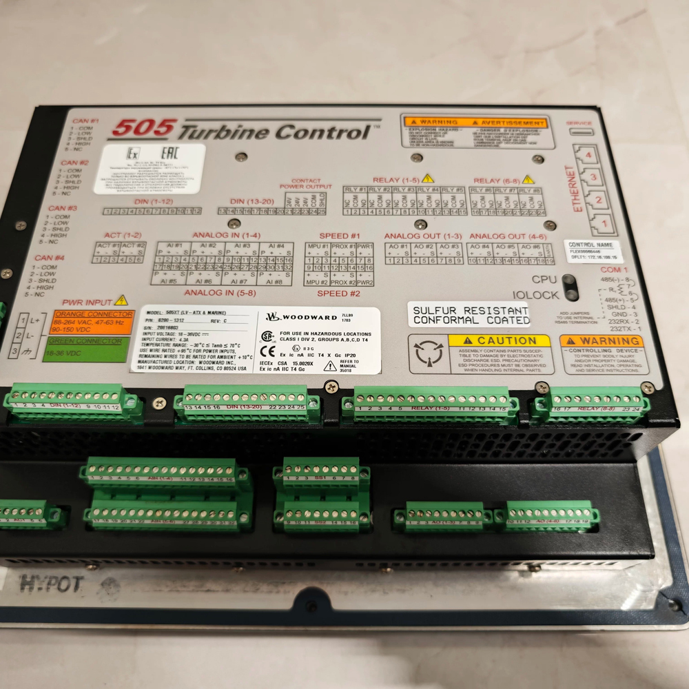 WOODWARD 8200-1312 505XT Control Panel