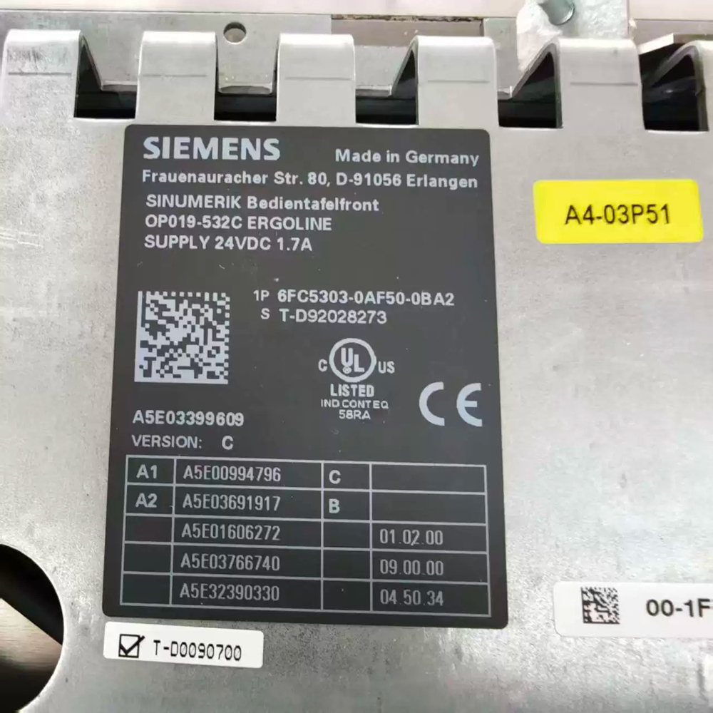 DMG MORI OP019-532C 6FC5303-0AF50-0BA2 Touch Screen