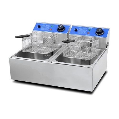 HEF 2-Tank 2-Basket Electric Fryer