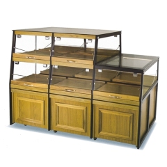 ZDE Double side open two layers bread showcase