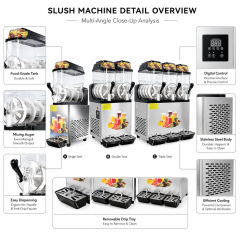 Commercial Slush Machine Series – 1/2/3 Tank Frozen Drink Dispenser