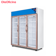 Luxury Upright Beverage Display Cooler | Glass Door Refrigerator