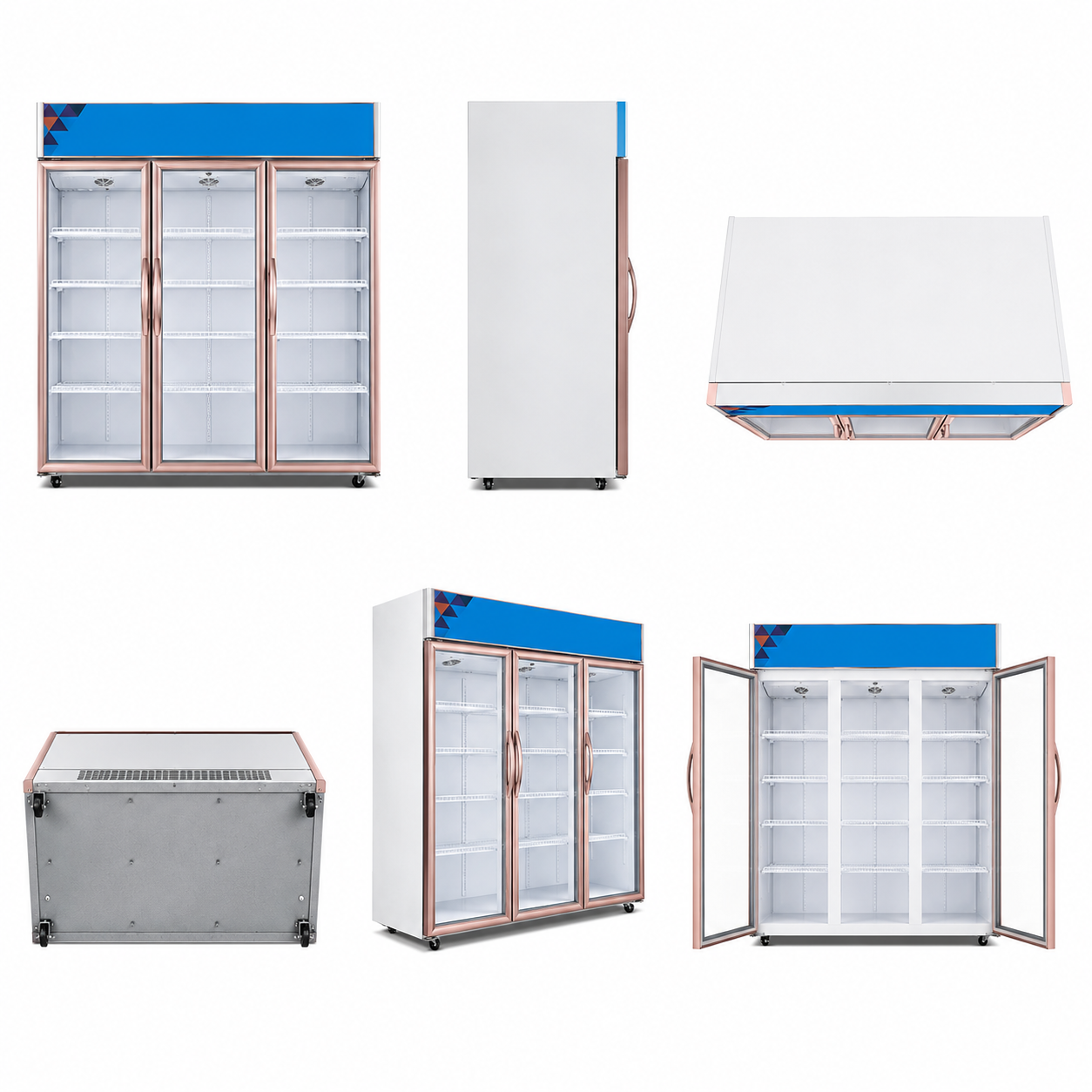 Luxury Upright Beverage Display Cooler | Glass Door Refrigerator