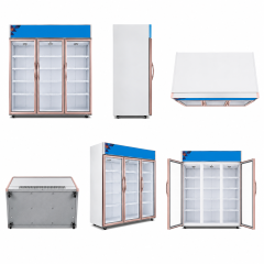 Luxury Upright Beverage Display Cooler | Glass Door Refrigerator