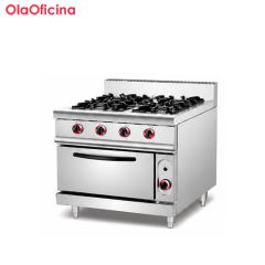 Commercial Gas Range With 4/6 Burners & Gas Oven for Kitchens