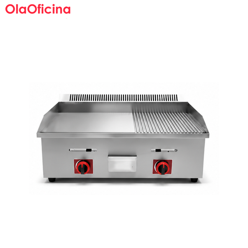 Commercial LPG Gas Griddle with 2/3 Flat & 1/3 Grooved Plate (GH-722)