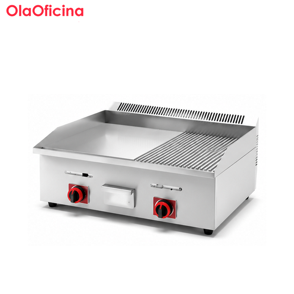 Commercial LPG Gas Griddle with 2/3 Flat & 1/3 Grooved Plate (GH-722)