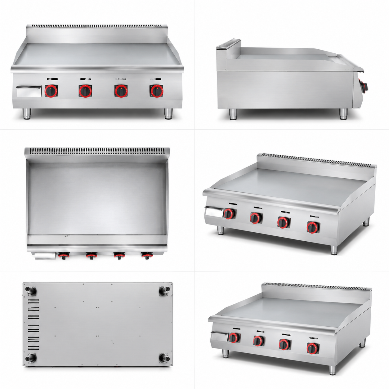Commercial Flat Gas Griddle GH-48 with LPG/NG Heating System
