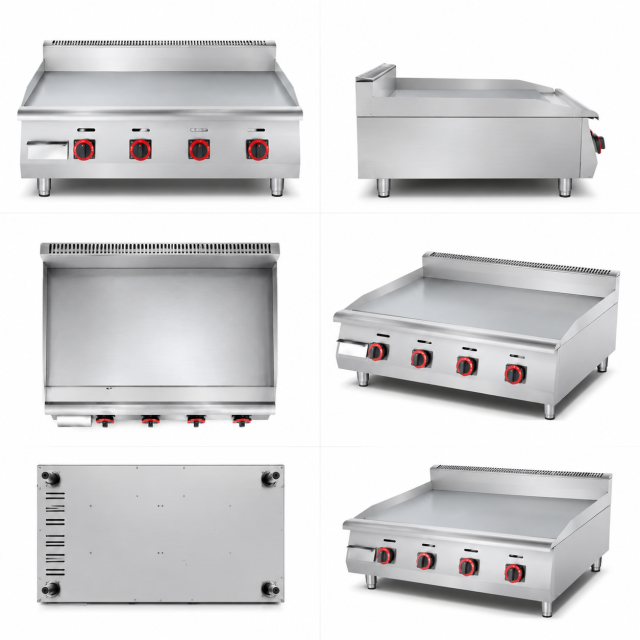 Commercial Flat Gas Griddle GH-48 with LPG/NG Heating System
