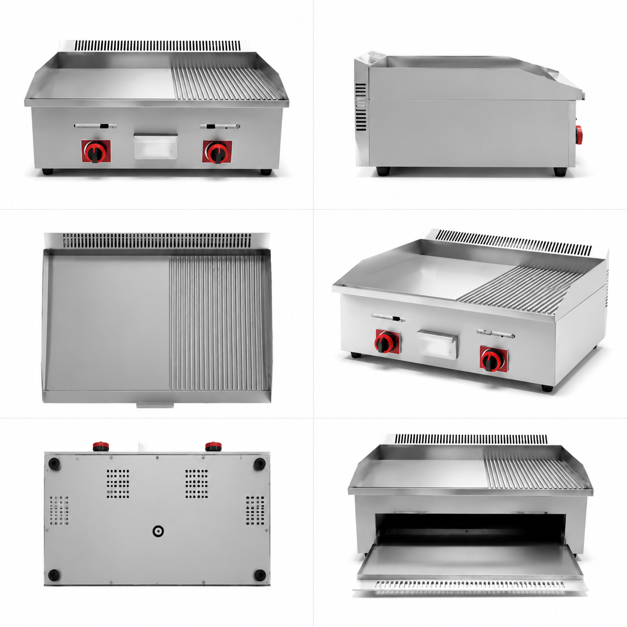 Commercial LPG Gas Griddle with 2/3 Flat & 1/3 Grooved Plate (GH-722)