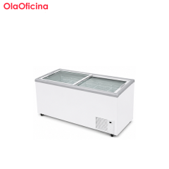 Commercial Flat Glass Door Chest Freezer Series | Direct Cooling Display Freezer (220L–650L)