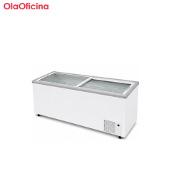 Commercial Flat Glass Door Chest Freezer Series | Direct Cooling Display Freezer (220L–650L)