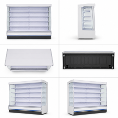 Commercial Open Air Multideck Display Refrigerator Series | White Air Curtain Merchandiser