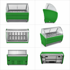 Commercial Gelato Display Freezer | 12 Pan Ice Cream Display Cabinet