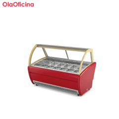Commercial Gelato Display Freezer | 12 Pan Ice Cream Display Cabinet