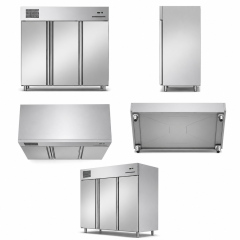 Commercial Direct Cooling Kitchen Cabinet Refrigerator | Upright Stainless Steel Series