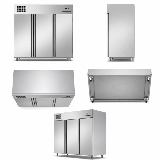 Commercial Direct Cooling Kitchen Cabinet Refrigerator | Upright Stainless Steel Series